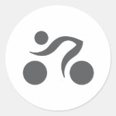 Cooles Radzeichen Runder Aufkleber (Vorderseite)