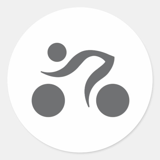 Cooles Radzeichen Runder Aufkleber (Vorderseite)