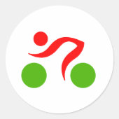 Cooles Radzeichen Runder Aufkleber (Vorderseite)