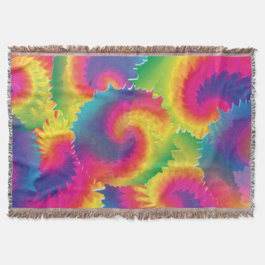 Cooles Rainbow-Gefärbte Krawatte-Muster Decke (Vorderseite)