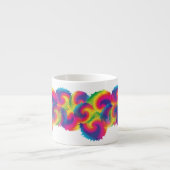 Cooles Rainbow-Gefärbte Krawatte-Muster Espressotasse (Vorderseite)