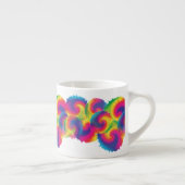 Cooles Rainbow-Gefärbte Krawatte-Muster Espressotasse (Rechts)