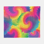 Cooles Rainbow-Gefärbte Krawatte-Muster Fleecedecke (Vorderseite (Horizontal))