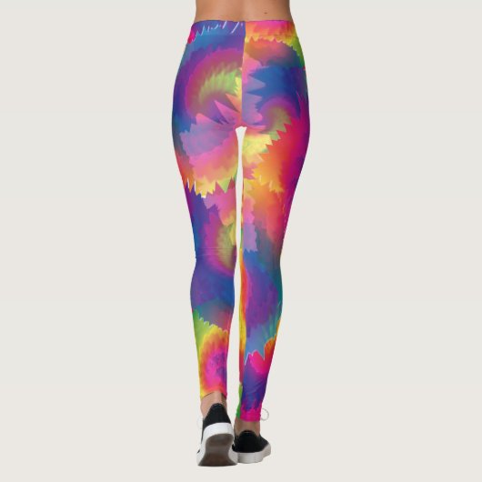 Cooles Rainbow-Gefärbte Krawatte-Muster Leggings (Rückseite)