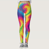 Cooles Rainbow-Gefärbte Krawatte-Muster Leggings (Vorderseite)