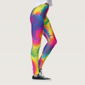 Cooles Rainbow-Gefärbte Krawatte-Muster Leggings (Rechts)