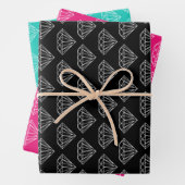 Cooles Rautenmuster - Sonderfarbe Weihnachten Geschenkpapier Set (Beispiel)