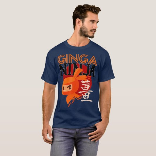 Cooles Redhead Ginga Ninja-Geschenk T-Shirt (Vorne ganz)