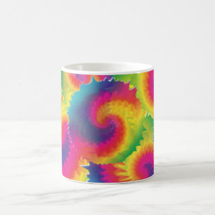 Cooles Regenbogen-Gefärbte Krawatte-Muster Kaffeetasse
