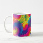Cooles Regenbogen-Gefärbte Krawatte-Muster Kaffeetasse (Links)