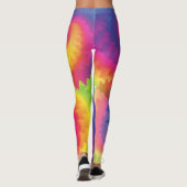 Cooles Regenbogen-Gefärbte Krawatte-Muster Leggings (Rückseite)