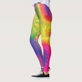 Cooles Regenbogen-Gefärbte Krawatte-Muster Leggings (Links)