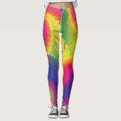 Cooles Regenbogen-Gefärbte Krawatte-Muster Leggings (Vorderseite)