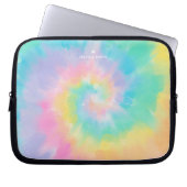 Cooles Regenbogen-Gefärbte Krawatte Muster Mit Mon Laptopschutzhülle (Vorderseite)