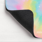 Cooles Regenbogen-Gefärbte Krawatte Muster Persona Mousepad (Ecke)