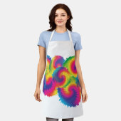Cooles Regenbogen-Gefärbte Krawatte-Muster Schürze (Getragen)