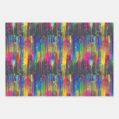 Cooles Regenbogen-Party Paint-Tropfen Wiederholung Geschenkpapier Set (Vorderseite 2)