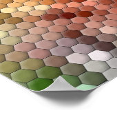 Cooles Regenbogenfarbmosaik Poster (Ecke)