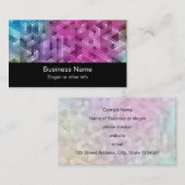 Cooles Regenbogenfarbmosaik Visitenkarte (Vorne/Hinten)