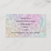 Cooles Regenbogenfarbmosaik Visitenkarte (Rückseite)