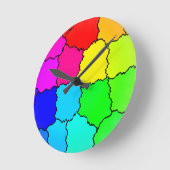 Cooles Regenbogenmuster Runde Wanduhr (Winkel)