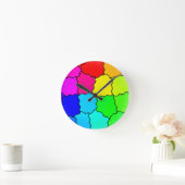 Cooles Regenbogenmuster Runde Wanduhr (Zuhause)