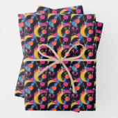 Cooles Rekordmuster Geschenkpapier Set (Beispiel)