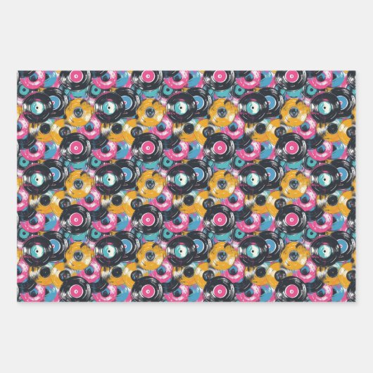 Cooles Rekordmuster Geschenkpapier Set (Vorderseite)