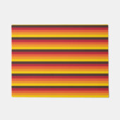 Cooles Retro 70er Streifen-orange Gelb-Rot Fußmatte (Vorderseite)