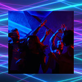 Cooles Retro 80er Jahre New Wave Abschluss Grad Pa Einladung