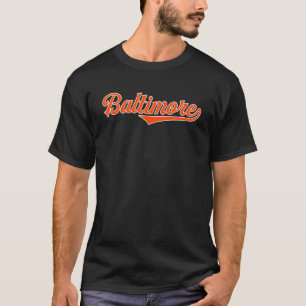 Cooles Retro Baltimore 1970er Wordmark Script T-Shirt