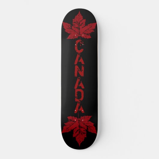 Cooles Retro Canada Maple Leaf Skateboard (Vorderseite)