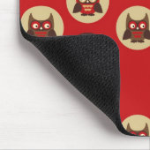 Cooles Retro-Eule- und Kreismuster Mousepad (Ecke)