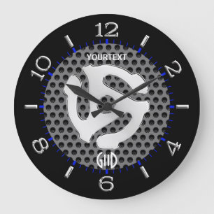 COOLES Retro-Gelb-45-DistanzdJ-Dial Große Wanduhr