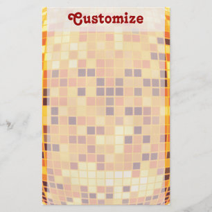 Cooles Retro Golden Disco Ball Briefpapier