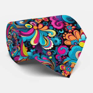 Cooles Retro-Kachelmuster Krawatte