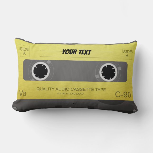 Cooles Retro-Kassettendesign Lendenkissen (Vorderseite)
