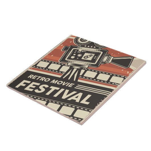 Cooles Retro-Kino Fliese (Seite)
