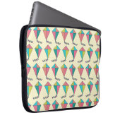 Cooles Retro Kite Muster Laptopschutzhülle (Vorne Rechts)