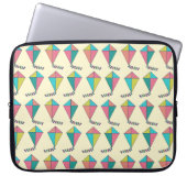 Cooles Retro Kite Muster Laptopschutzhülle (Vorderseite)