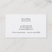 Cooles Retro-Mikrofon Visitenkarte (Rückseite)