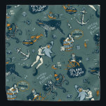 Cooles Retro Nautical Themed New England-Muster Halstuch<br><div class="desc">Design von The Whiskey Ginger.</div>