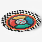 Cooles Retro-Party-Spiel der 80er Jahre | Nostalgi Pappteller (Schrägansicht)