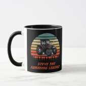 Cooles Retro-Personalisiert-Bauernledertraktor Tasse (Links)
