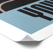 Cooles Retro-Pinsel-Poster Poster (Ecke)