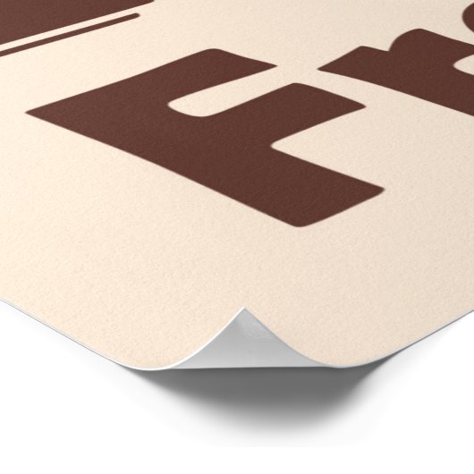 cooles Retro-Pizzaessen Poster (Ecke)