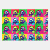 Cooles Retro-Popart-Papier Geschenkpapier Set (Vorderseite 3)