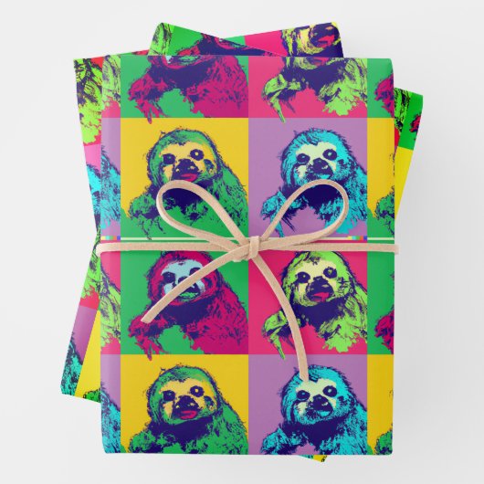 Cooles Retro-Popart-Papier Geschenkpapier Set (Beispiel)