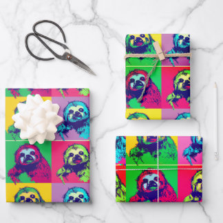 Cooles Retro-Popart-Papier Geschenkpapier Set