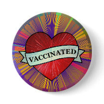 Cooles Retro-Regenbogenherz mit Bannerimpfung